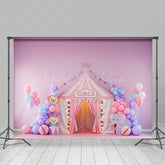 Lofaris Macaron Color Scheme Cute Circus Cake Smash Backdrop
